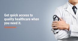 HTML Code For Quality Healthcare