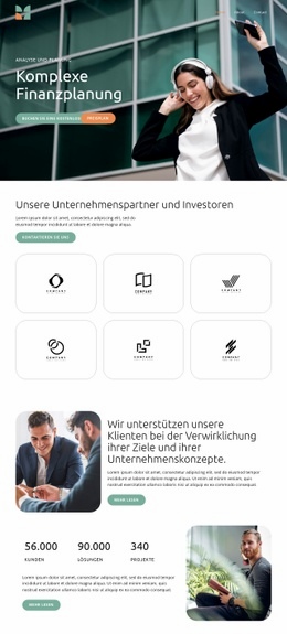 Komplexe Finanzplanung - HTML Website Creator