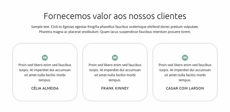 Mercado em constante mudança Design do site