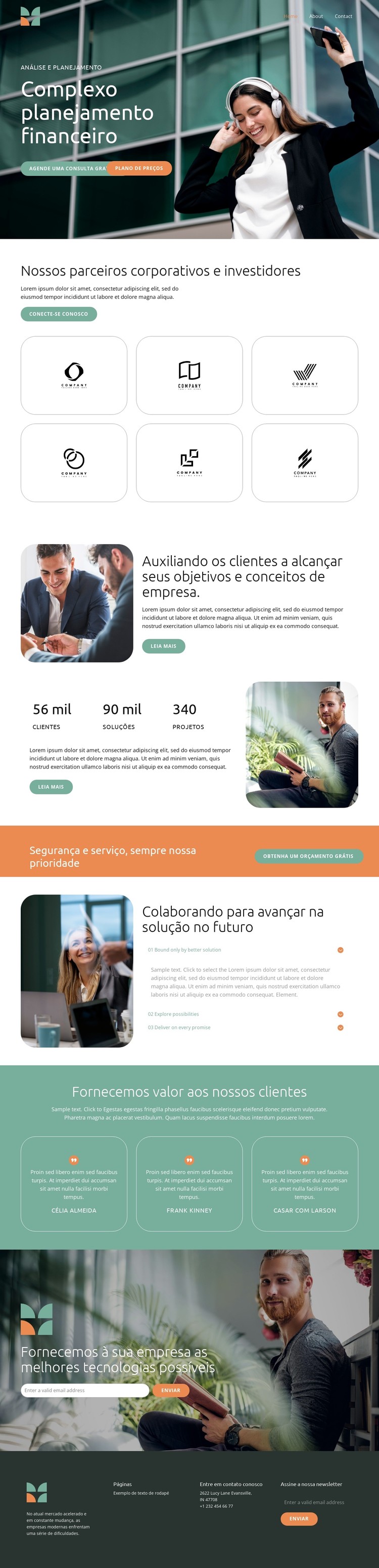 Planejamento financeiro complexo Template CSS