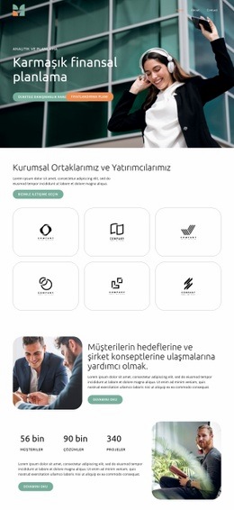 Karmaşık Finansal Planlama Şablonlar Html5 Duyarlı Ücretsiz