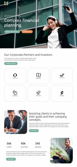 Complex Financial Planning Website Builder Templates