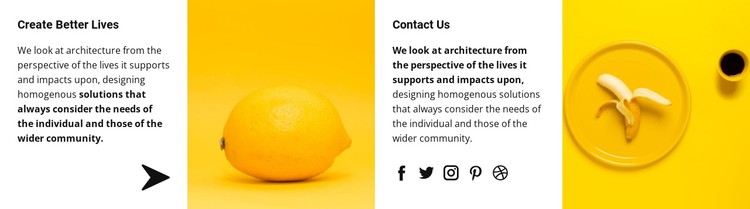 Geel is onze stijl CSS-sjabloon