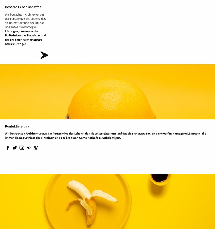 Gelb ist unser Stil Website-Modell