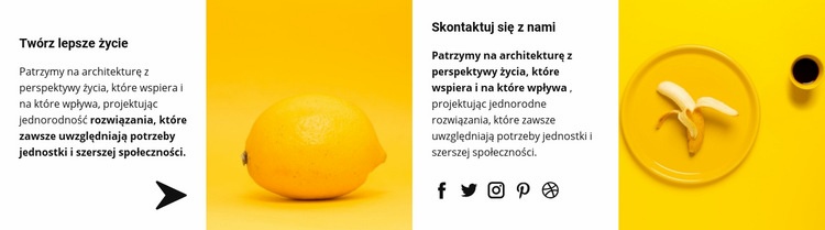 Żółty to nasz styl Makieta strony internetowej