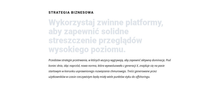 Dwa nagłówki i tekst Motyw WordPress