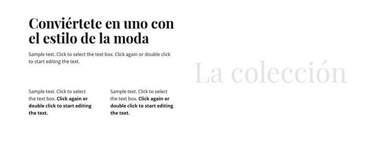 Encabezado y texto en columnas Diseño de páginas web