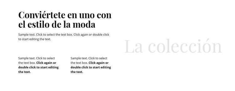 Encabezado y texto en columnas Plantilla HTML