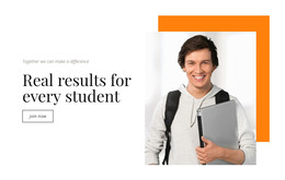 Real Results For Every Student - Landing Page Template