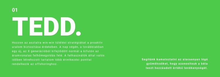 Szövegdoboz a háttérben HTML Sablon