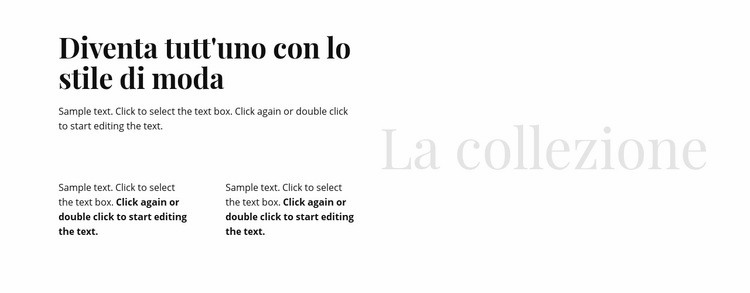 Intestazione e testo nelle colonne Costruttore di siti web HTML