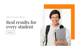 Real Results For Every Student One Page Template
