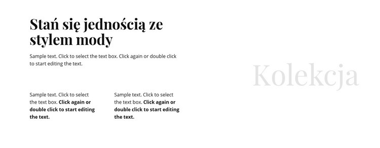 Nagłówek i tekst w kolumnach Szablony do tworzenia witryn internetowych