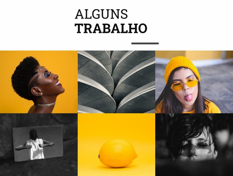 Alguns trabalhos Construtor de sites HTML