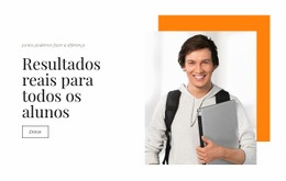 Resultados Reais Para Todos Os Alunos - Modelo Profissional Personalizável De Uma Página