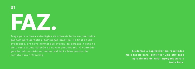 Caixa de texto no fundo Landing Page