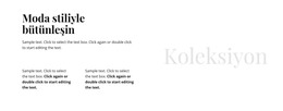 Sütunlarda Başlık Ve Metin Için HTML Sayfa Tasarımı