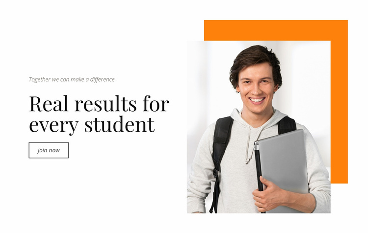Real results for every student Website Template