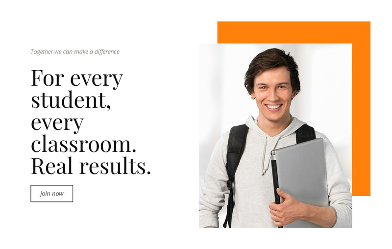 Real results for every student Wix Template Alternative