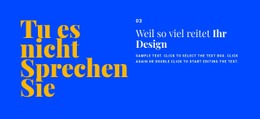 Überschriften Und Text Im Design - Professionell Gestaltet