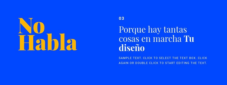 Encabezados y texto en diseño Creador de sitios web HTML