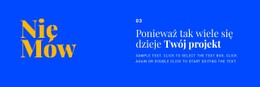 Nagłówki I Tekst W Projekcie Szablon Pojedynczej Strony