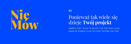 Nagłówki I Tekst W Projekcie - Responsywny Szablon HTML