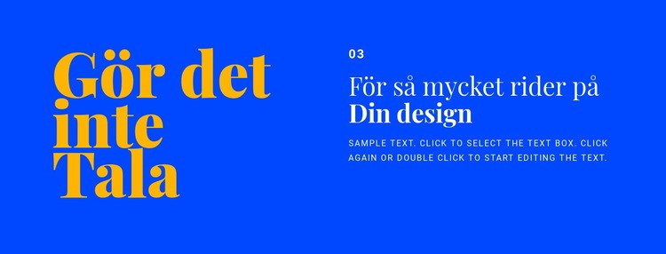 Rubriker och text i design Mall