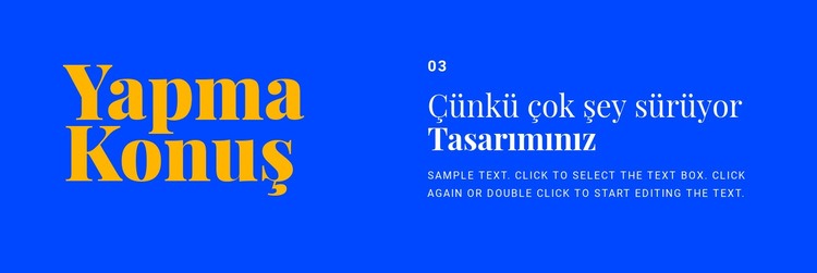 Tasarımda başlıklar ve metin Web Sitesi Oluşturucu Şablonları