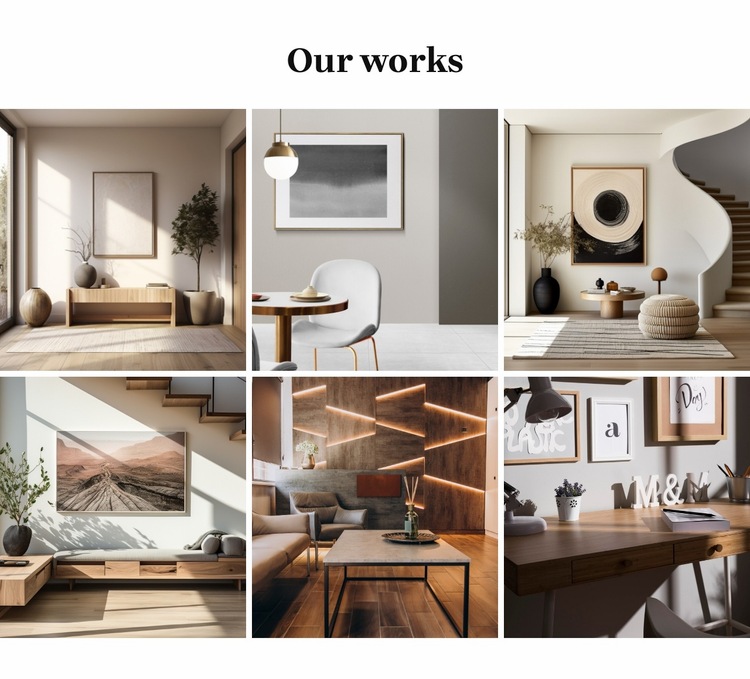 We create exclusive interior design Website Builder Templates