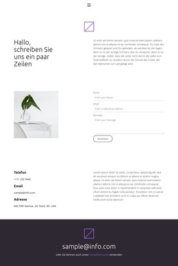 Webdesign Für Schreiben Sie Uns Ein Paar Zeilen