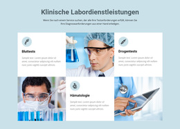 Klinische Labordienstleistungen – Fertiges Website-Design