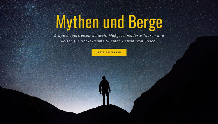 Mythen und Berge Website-Vorlage