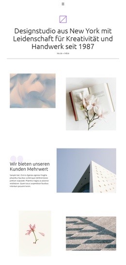 Designstudio Aus New York - Gebrauchsfertige Landingpage