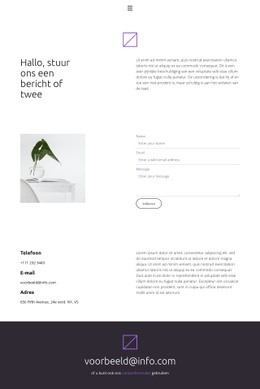 Website-Mockuptool Voor Stuur Ons Een Bericht Of Twee