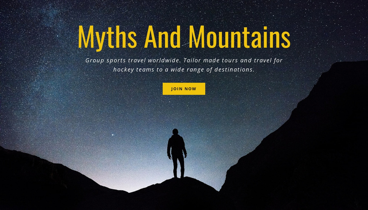 Myths and mountains  One Page Template