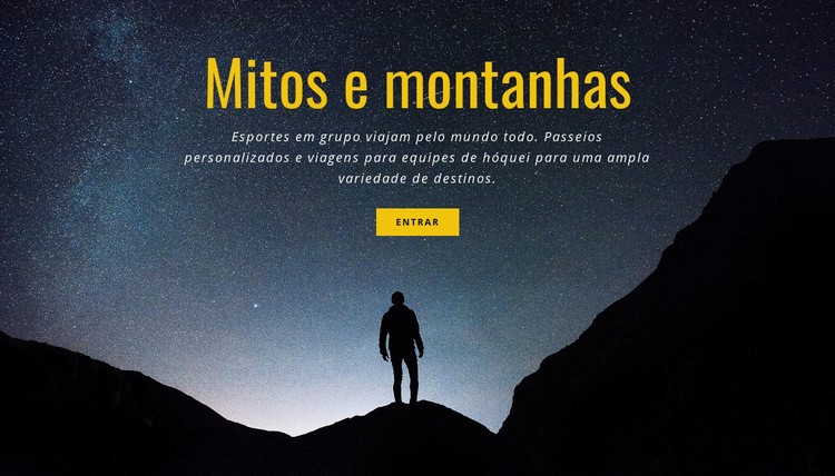 Mitos e montanhas Design do site