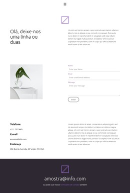 Web Design Para Deixe-Nos Uma Linha Ou Duas