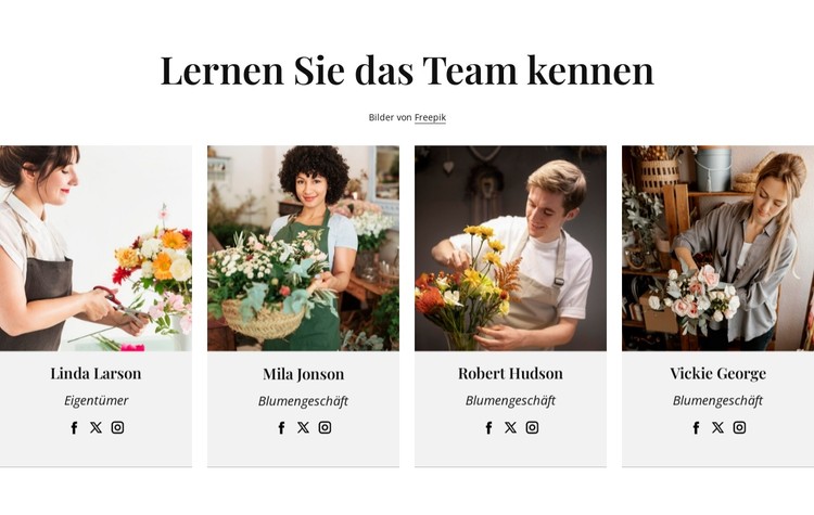 Floristen-Team CSS-Vorlage