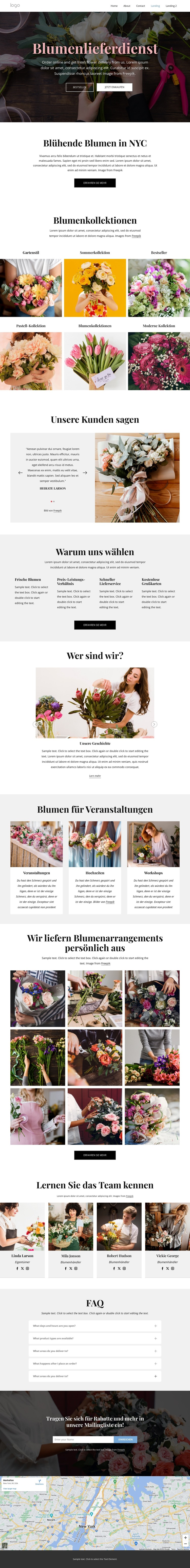 Wir machen das Blumenverschicken zum Vergnügen HTML-Vorlage