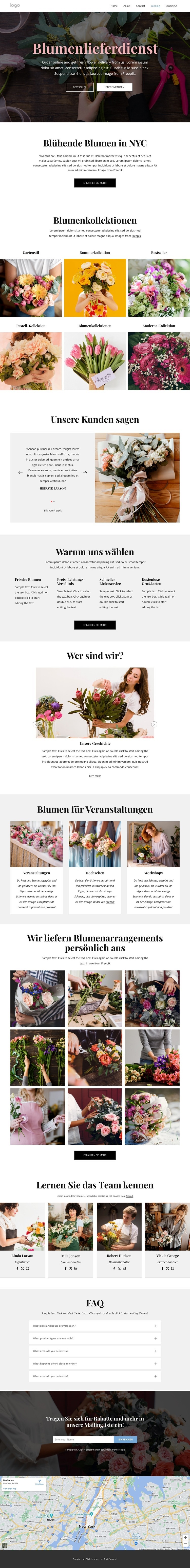 Wir machen das Blumenverschicken zum Vergnügen HTML Website Builder