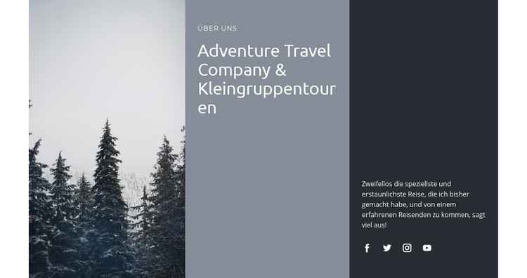 Safaris und Expeditionen HTML5-Vorlage