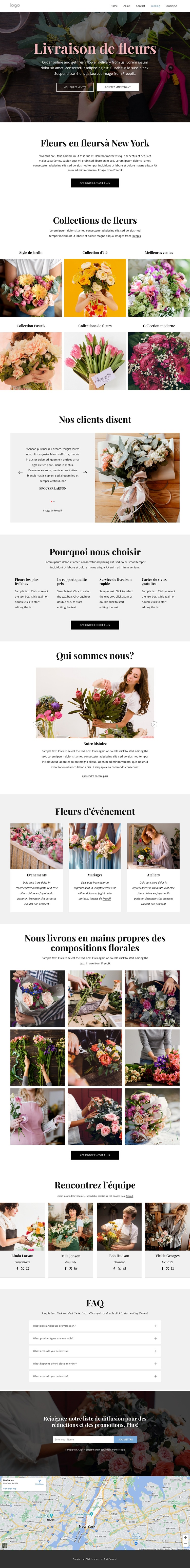Nous rendons l'envoi de fleurs amusant Modèle de site Web