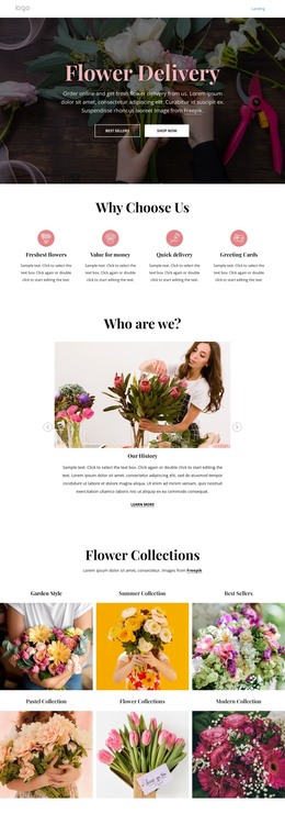 We make sending flowers fun - HTML Template by Nicepage