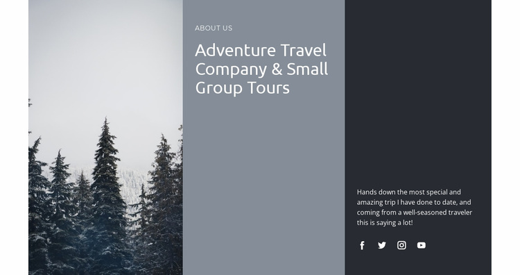 Safaris and expeditions Website Design
