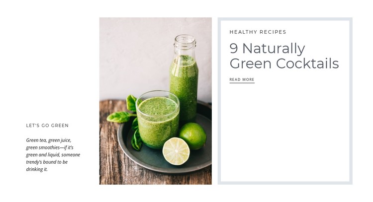 Green cocktails CSS Template