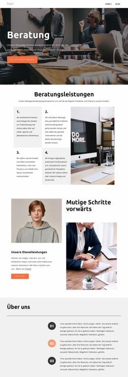 Umfassende Unternehmensberatung – Moderne HTML5-Vorlage