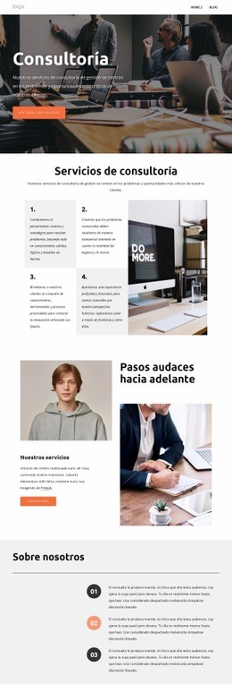 Consultoría Integral De Negocios: Plantilla HTML5 Moderna