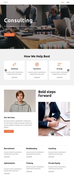Comprehensive business consulting - Html Code Example by Nicepage