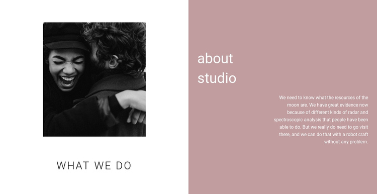 What we do in studio One Page Template